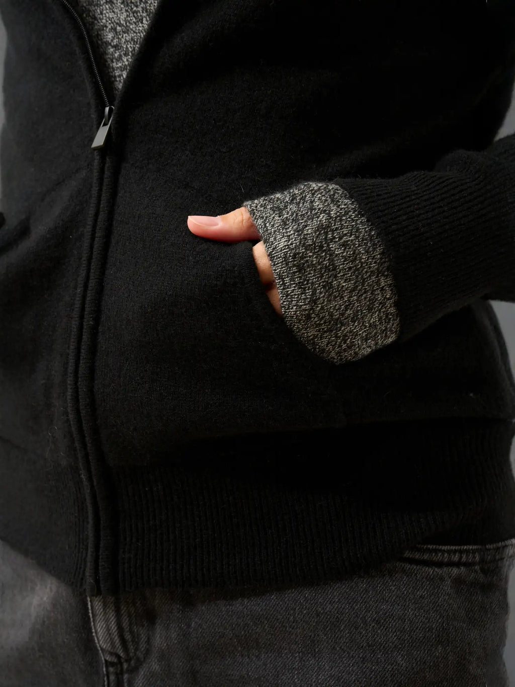 DEBBIE Gilet Zippé Capuche Noir