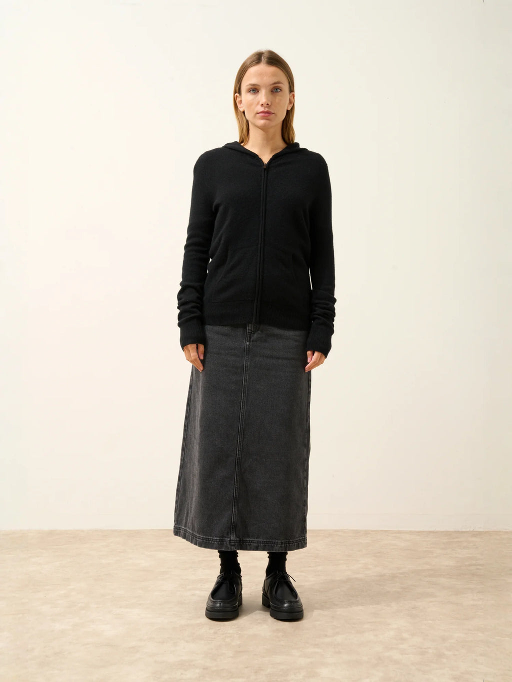 DEBBIE Gilet Zippé Capuche Noir