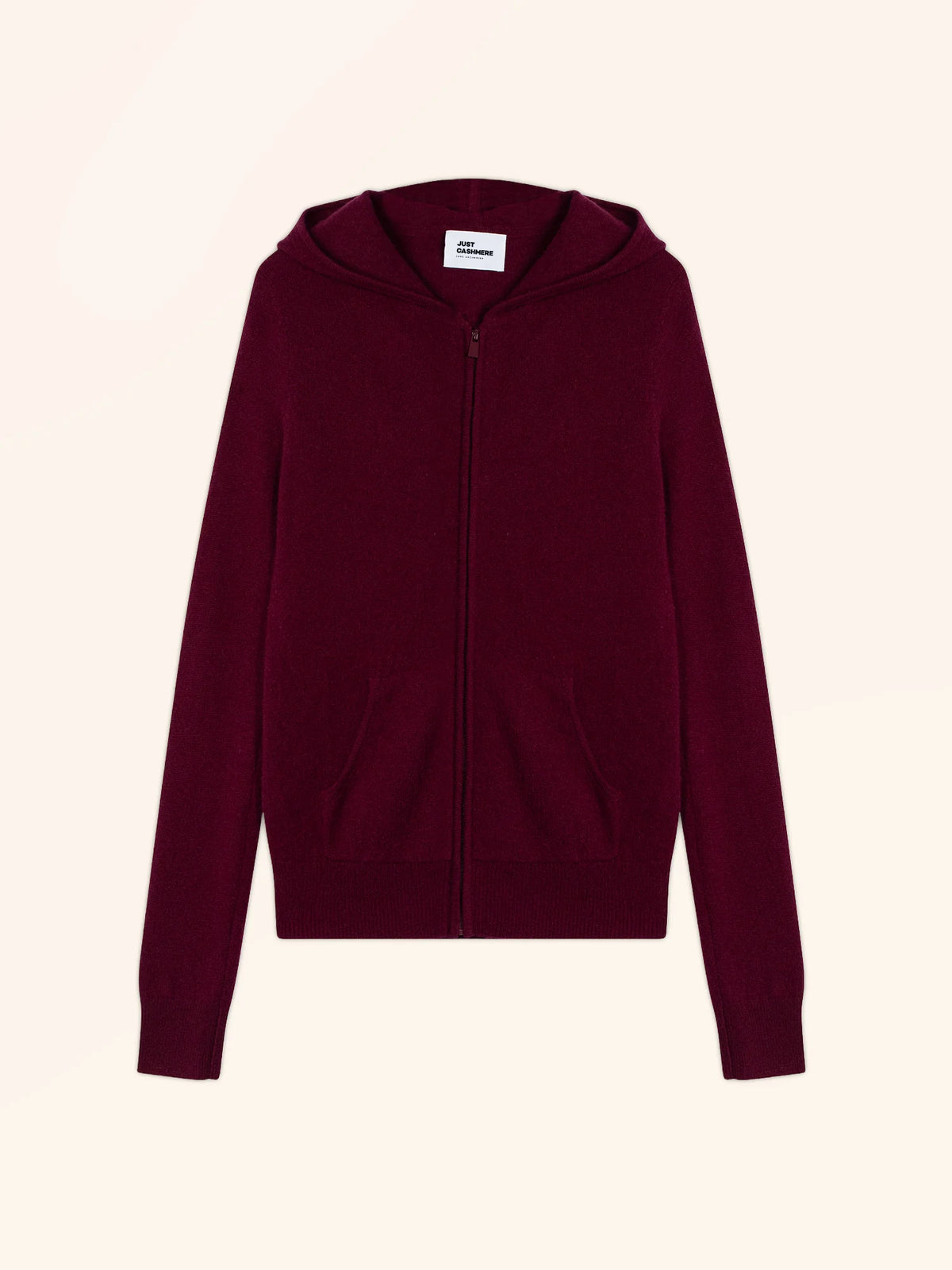 DEBBIE Gilet Zippé Capuche Bordeaux