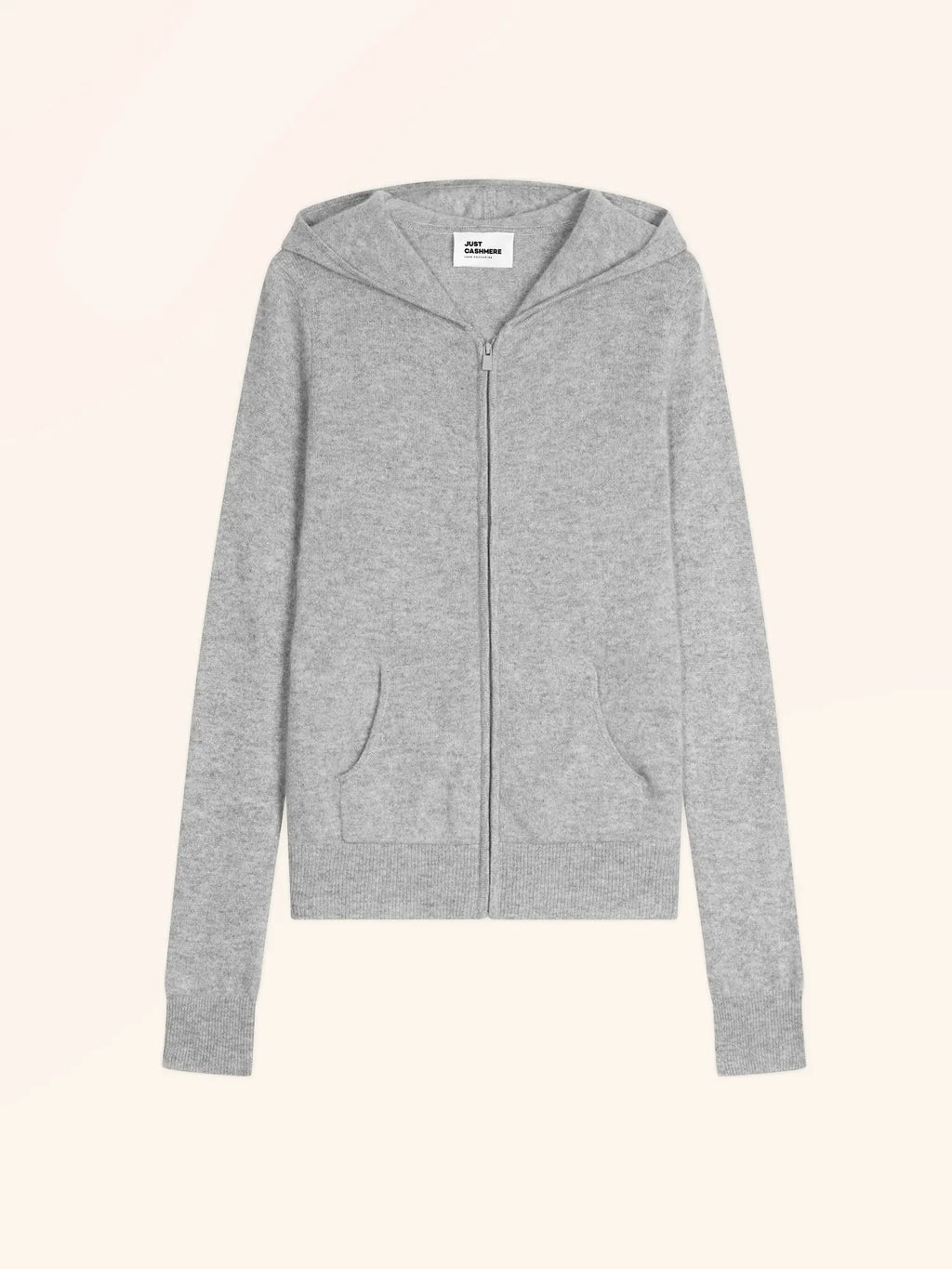 DEBBIE Gilet Zippé Capuche Nuage Chiné