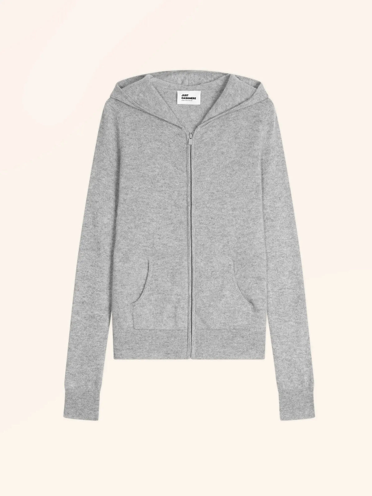 DEBBIE Gilet Zippé Capuche Nuage Chiné