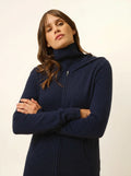 DEBBIE Gilet Zippé Capuche Bleu Marine
