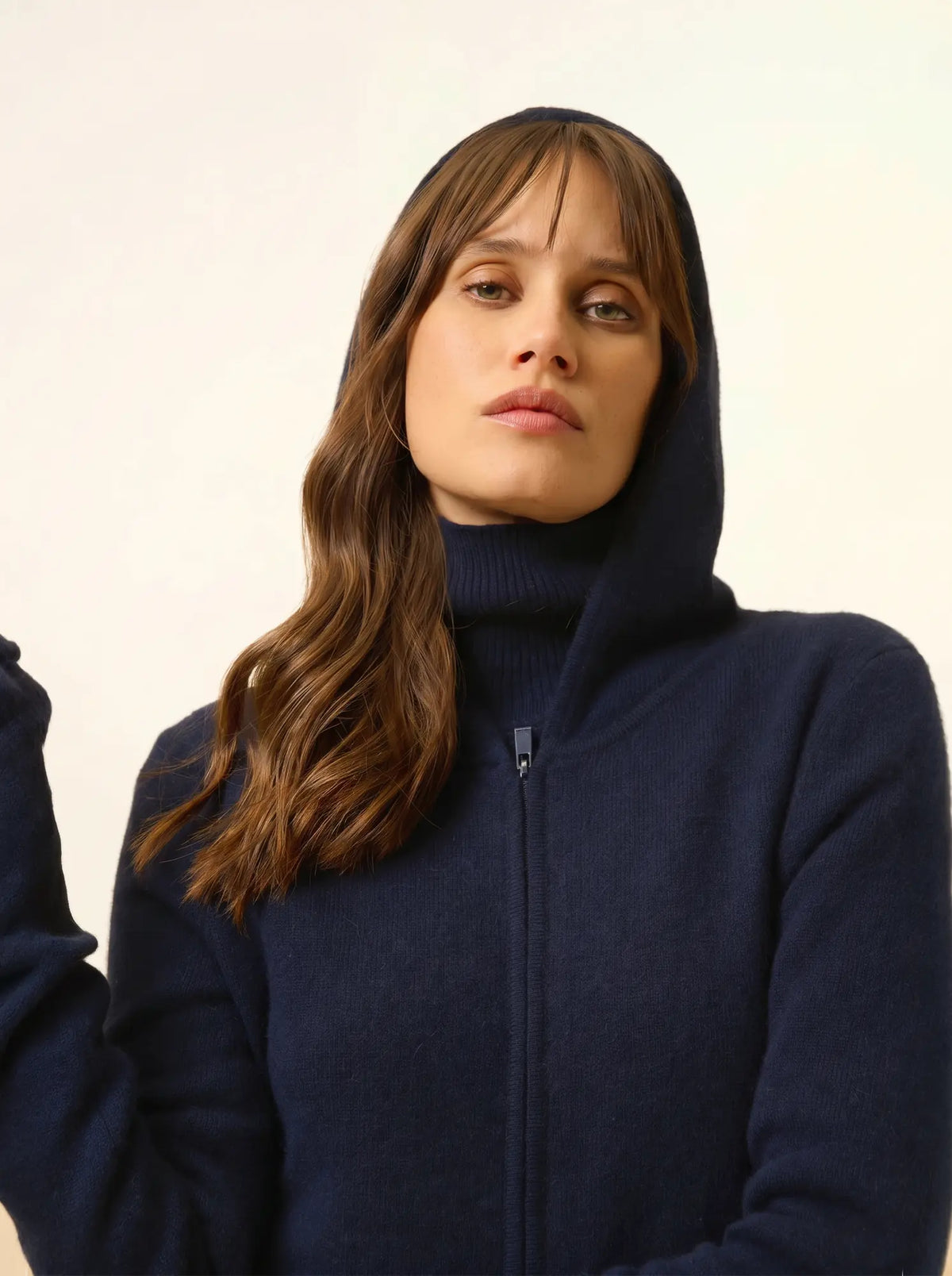 DEBBIE Gilet Zippé Capuche Bleu Marine