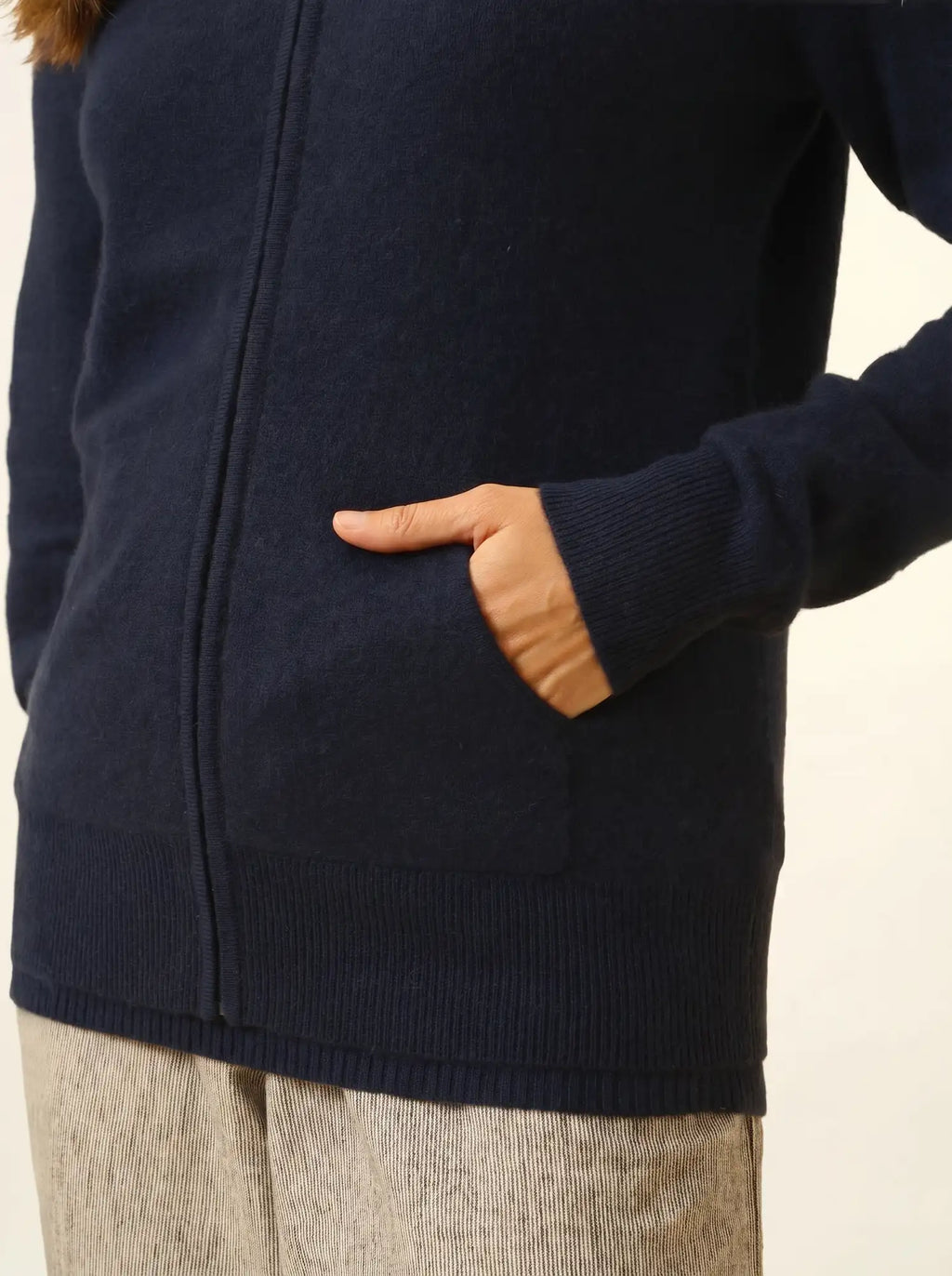 DEBBIE Gilet Zippé Capuche Bleu Marine