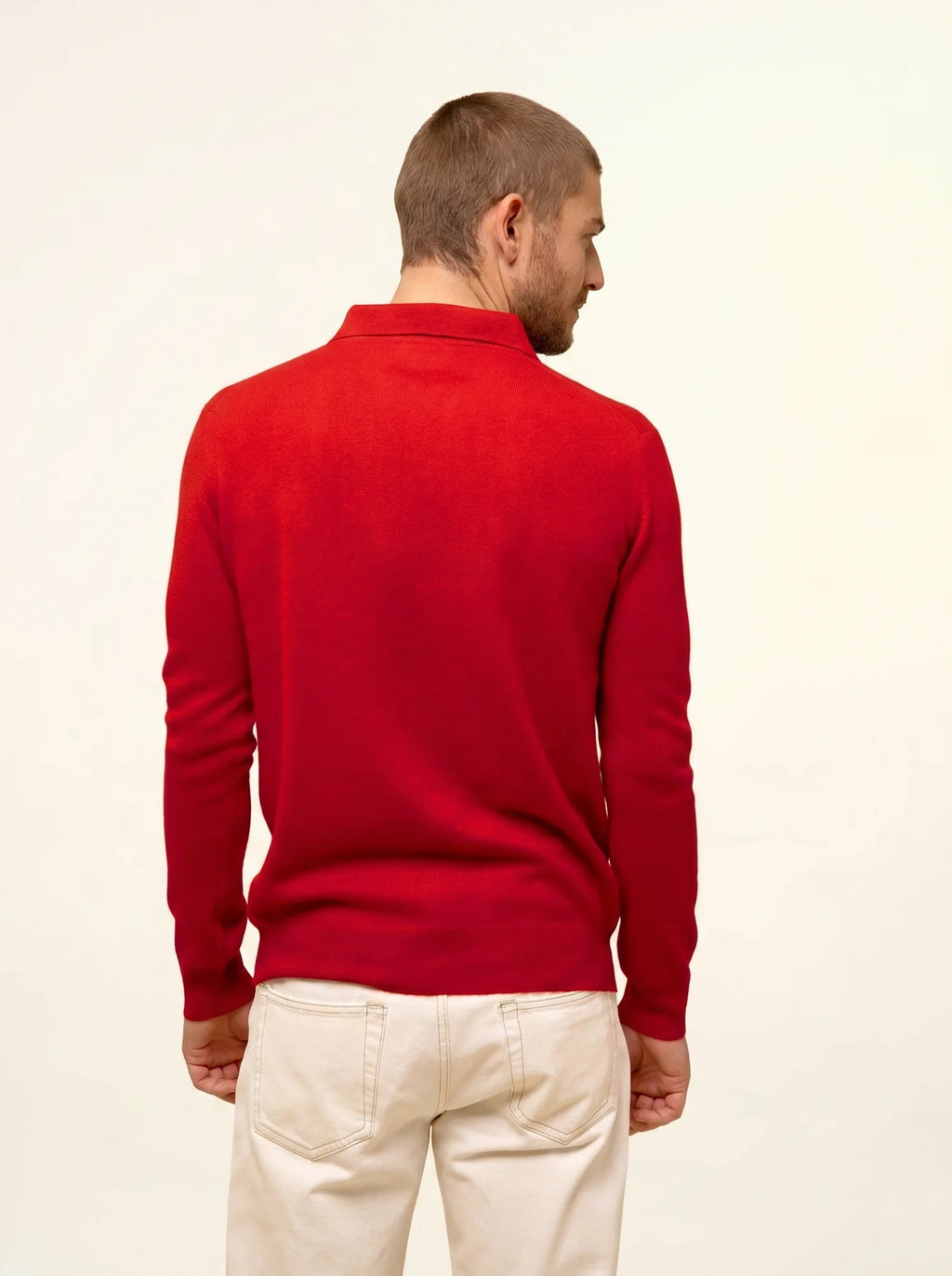 DOUGLAS Polo Manches Longues Rouge