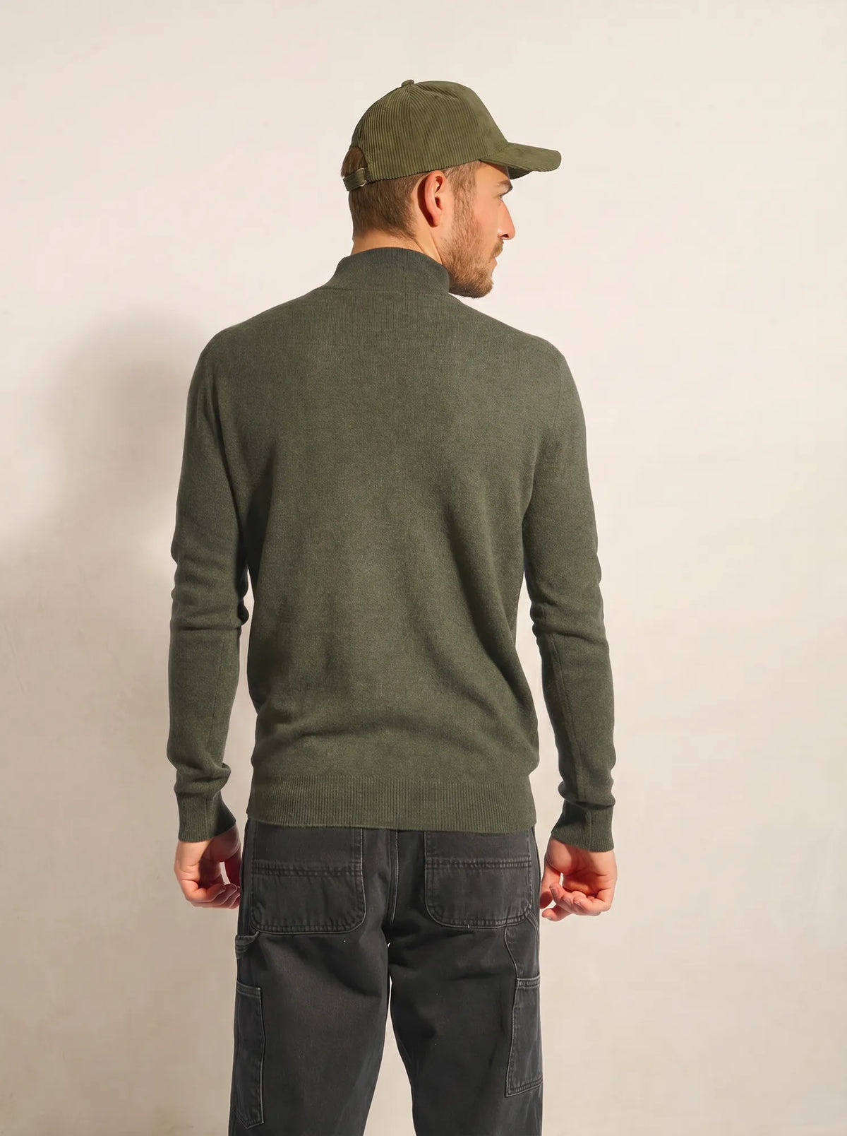 BRADLEY Pull Camionneur Kaki Chiné