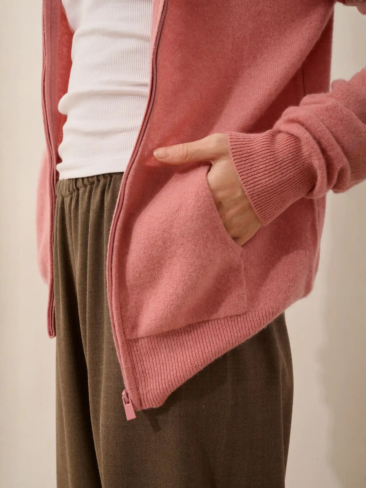 DEBBIE Gilet Zippé Capuche Pétale