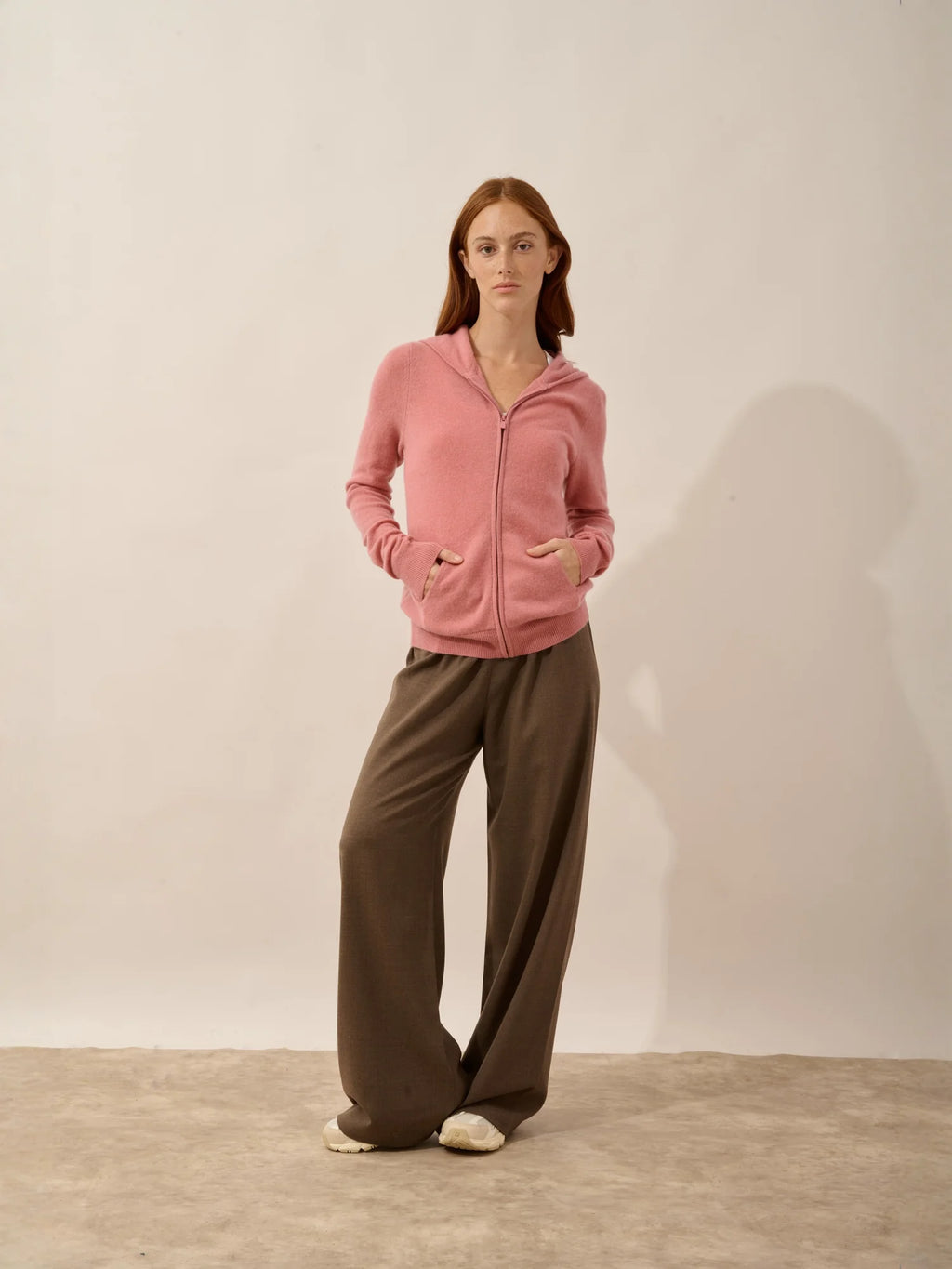 DEBBIE Vest Zipped Hooded Petal