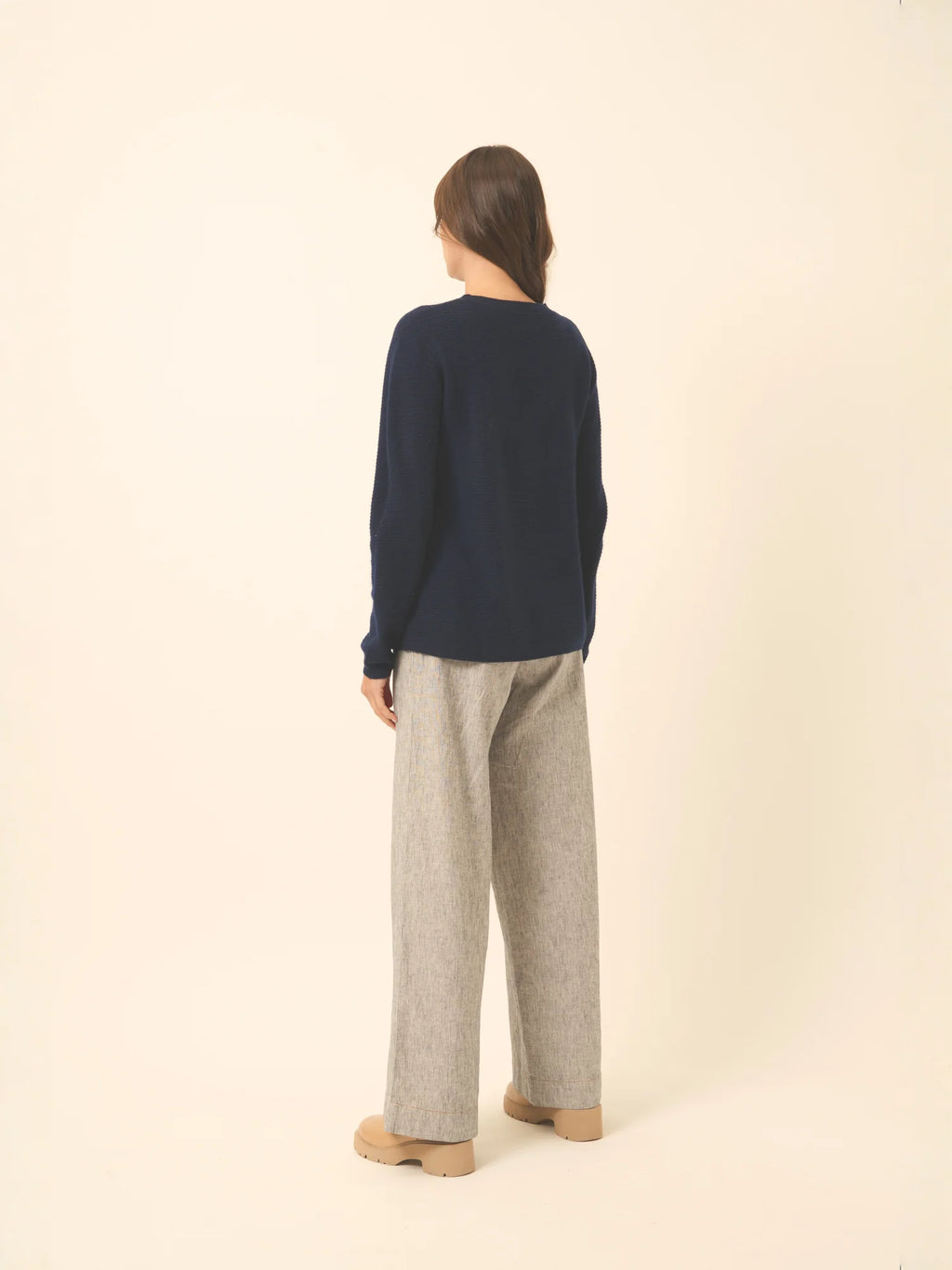 NETHY Sweater Boat Neck Navy