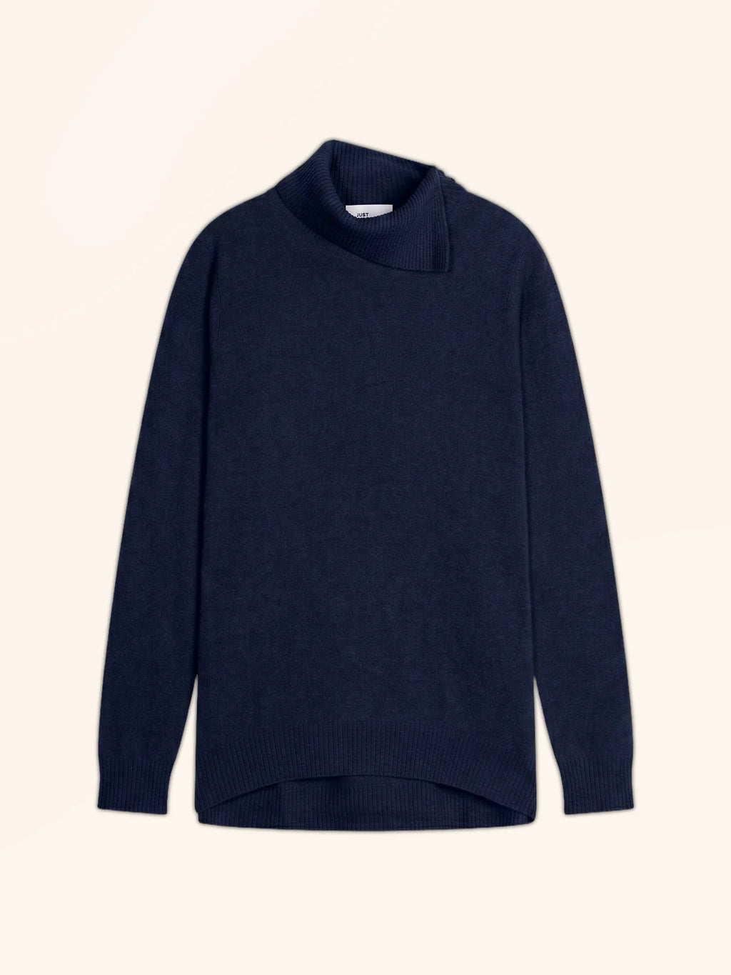 DUNDEE Pull Col Roulé Boutonné Bleu Marine