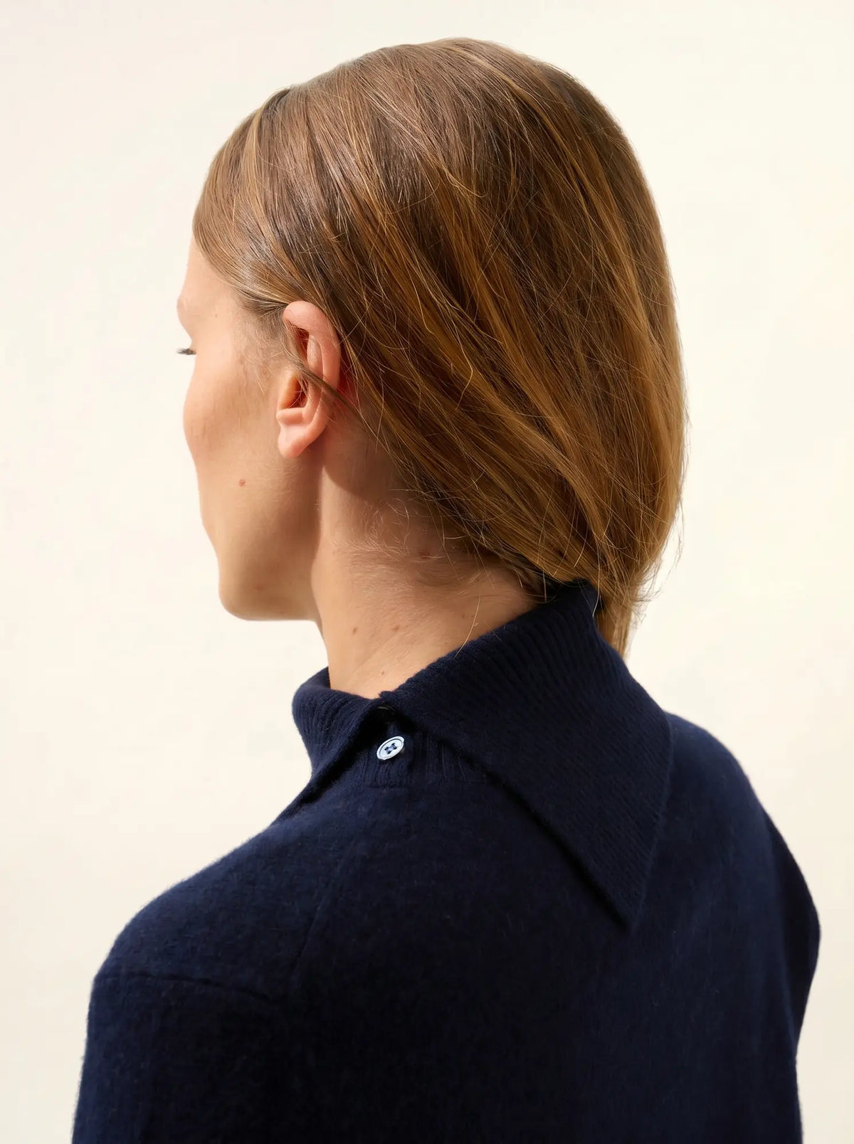 DUNDEE Pull Col Roulé Boutonné Bleu Marine
