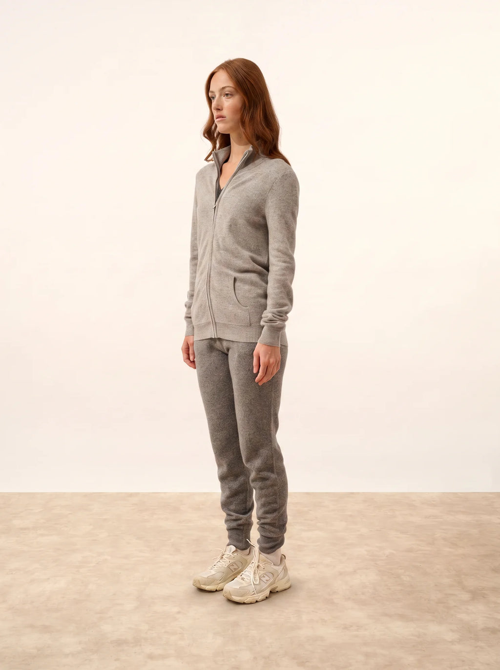 AYR Gilet Zippé Col Montant Nuage Chiné