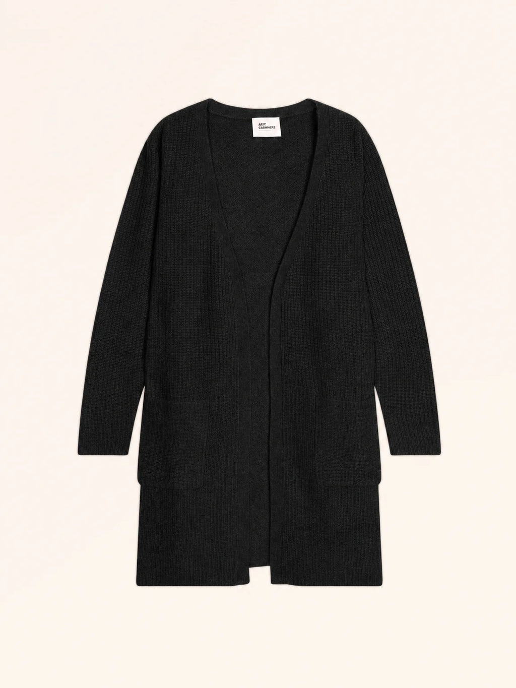 BRAEMAR Veste Longue Ouverte 4 Fils Noir