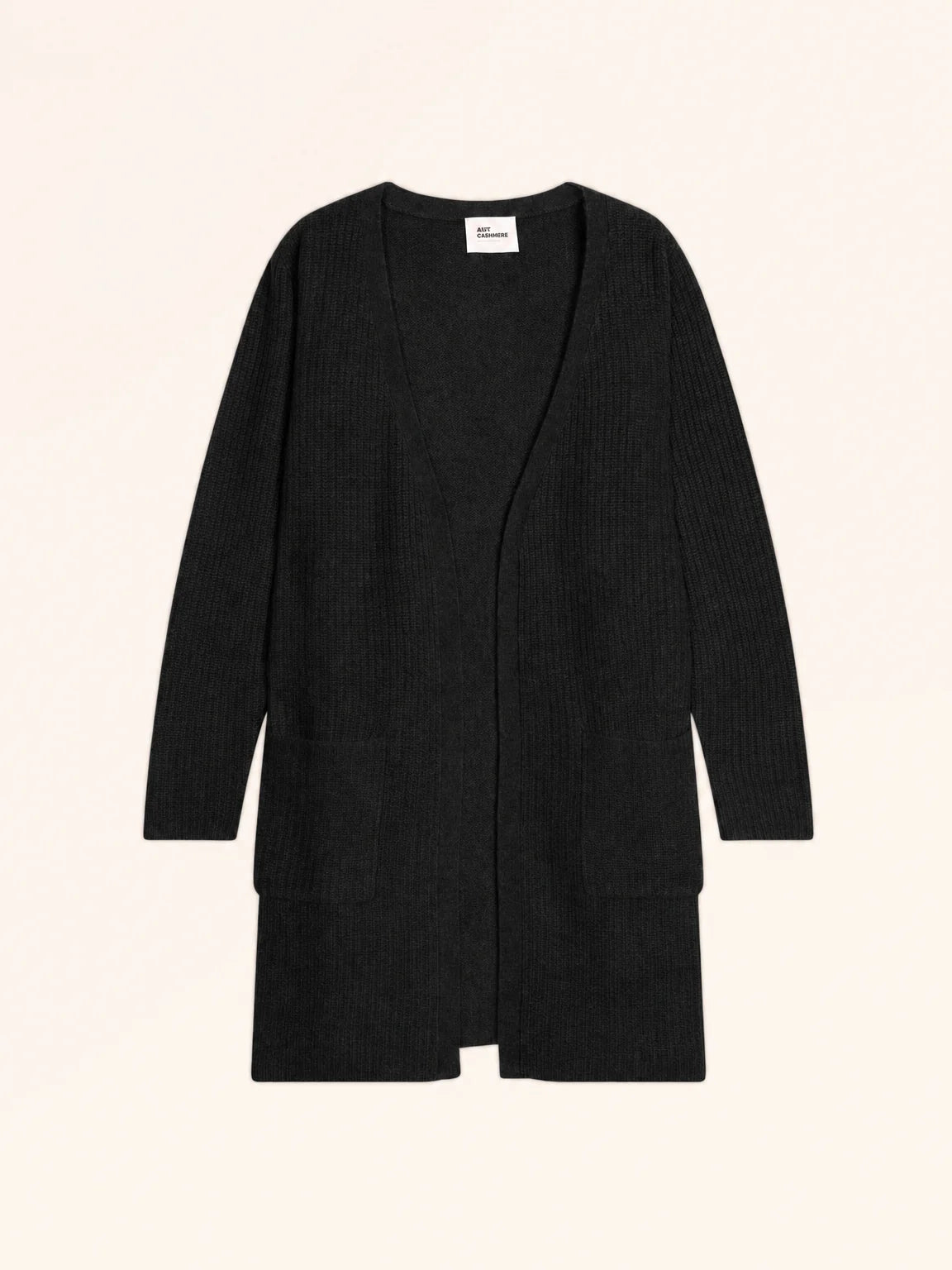 BRAEMAR Veste Longue Ouverte 4 Fils Noir