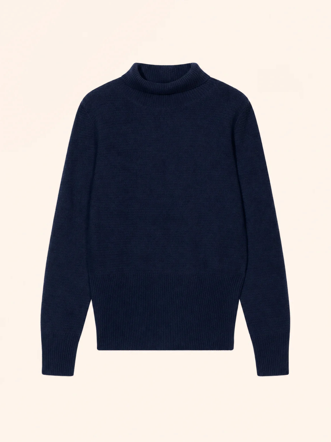 UDNY Pull Col Roulé Bleu Marine