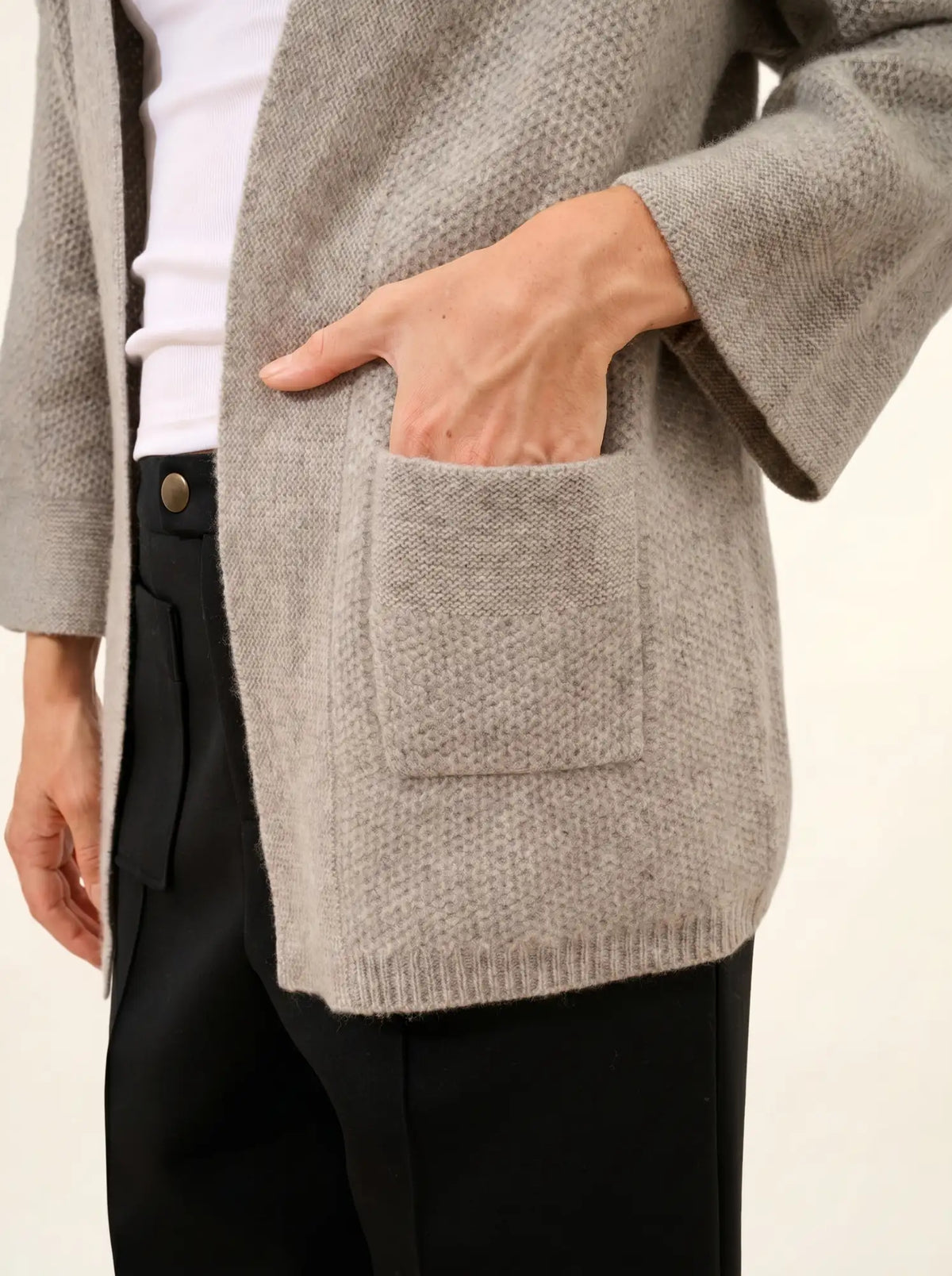 ABOYNE Veste Kimono 4 Fils Nuage Chiné