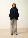 ABOYNE Veste Kimono 4 Fils Bleu Marine