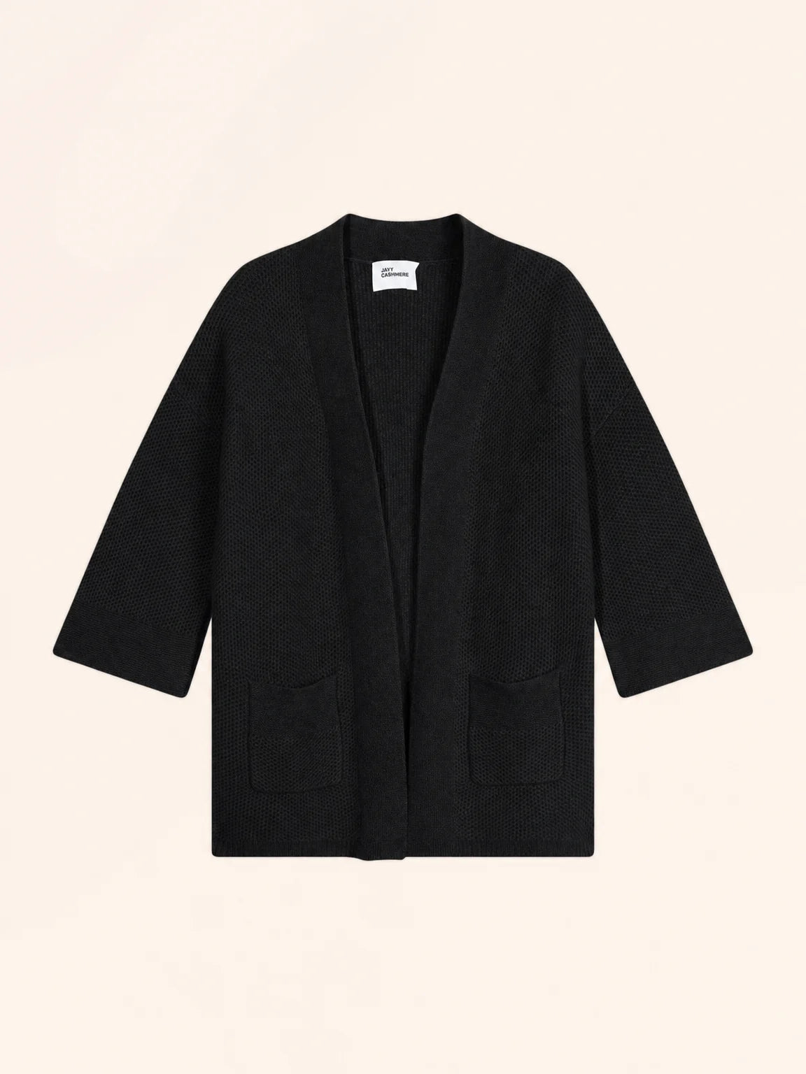 ABOYNE Veste Kimono 4 Fils Noir