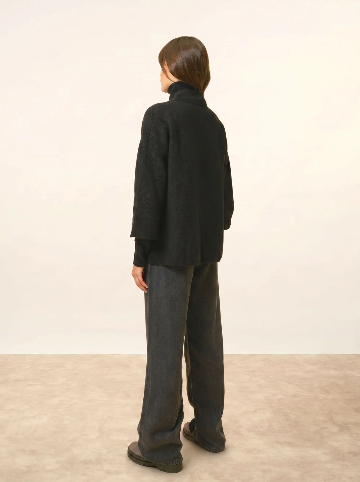 ABOYNE Veste Kimono 4 Fils Noir