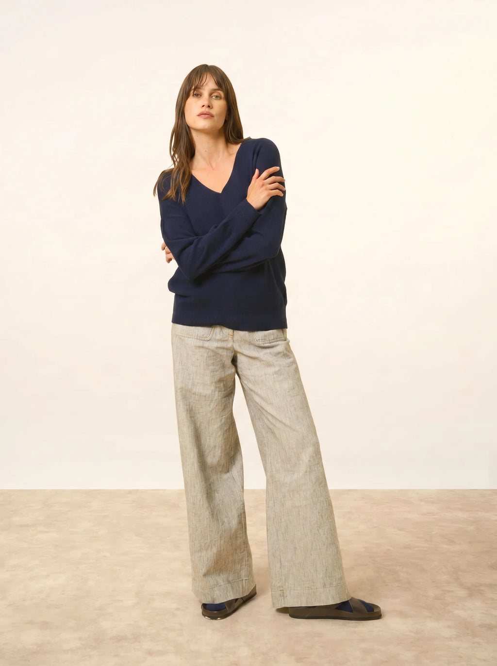 BIRSE Pullover V-Ausschnitt Marineblau