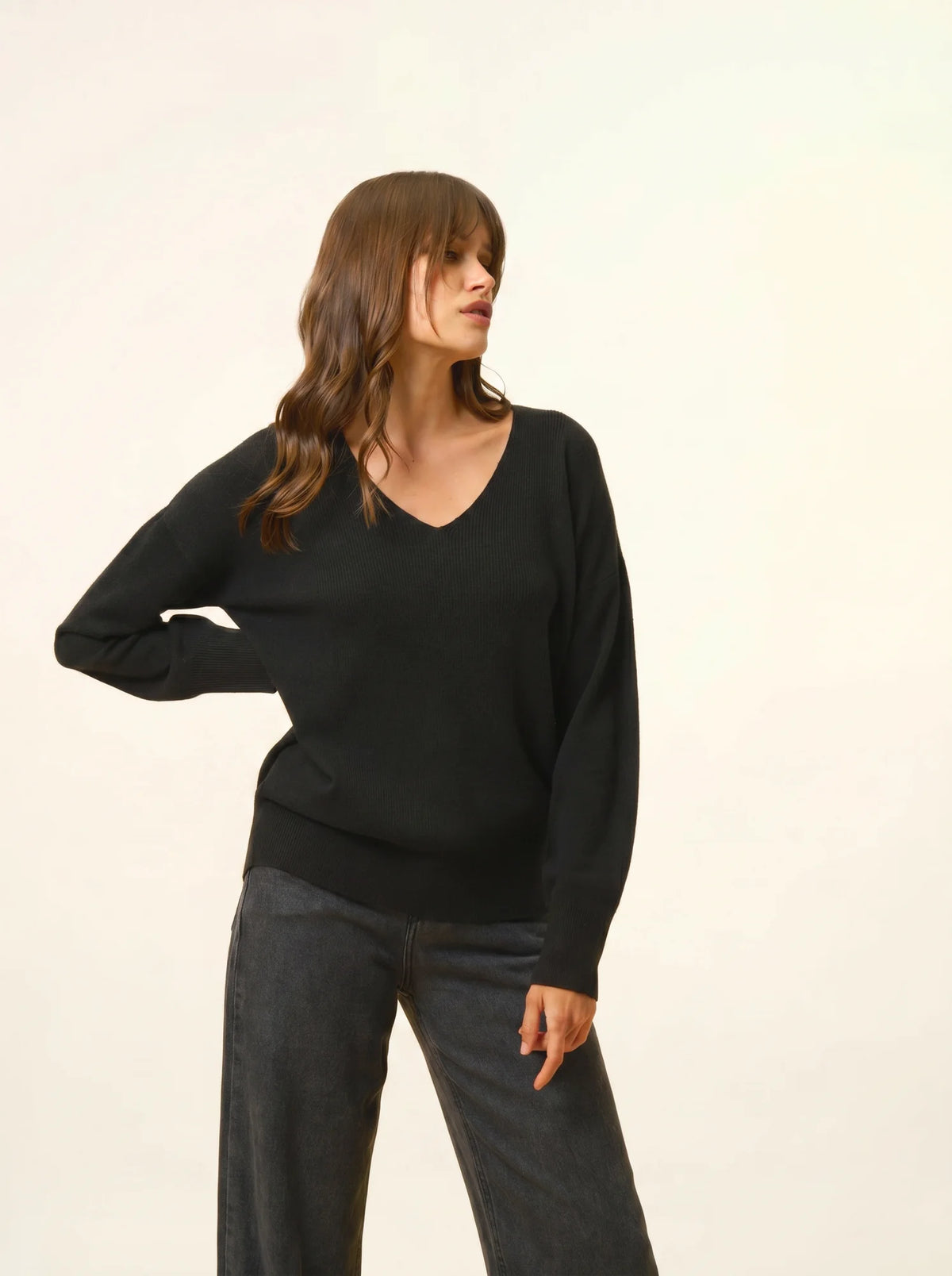BIRSE Pull Col V Noir