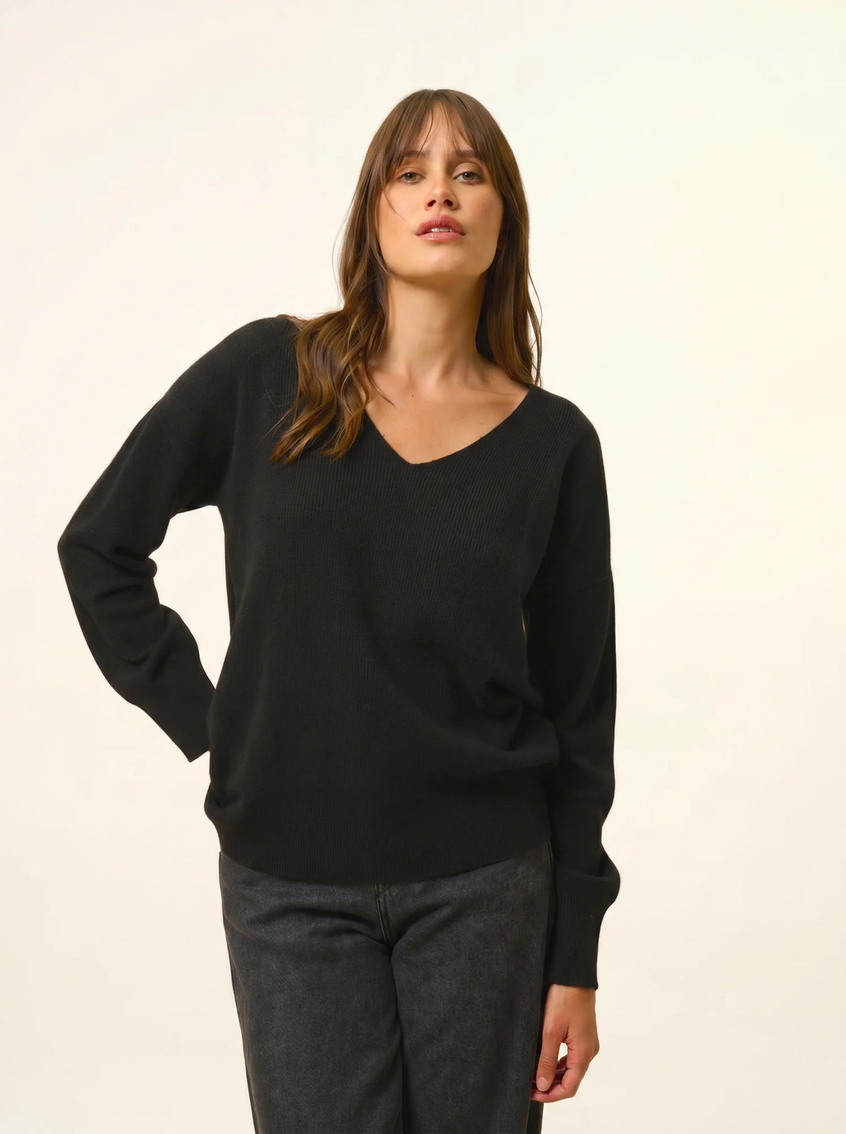 BIRSE Pull Col V Noir