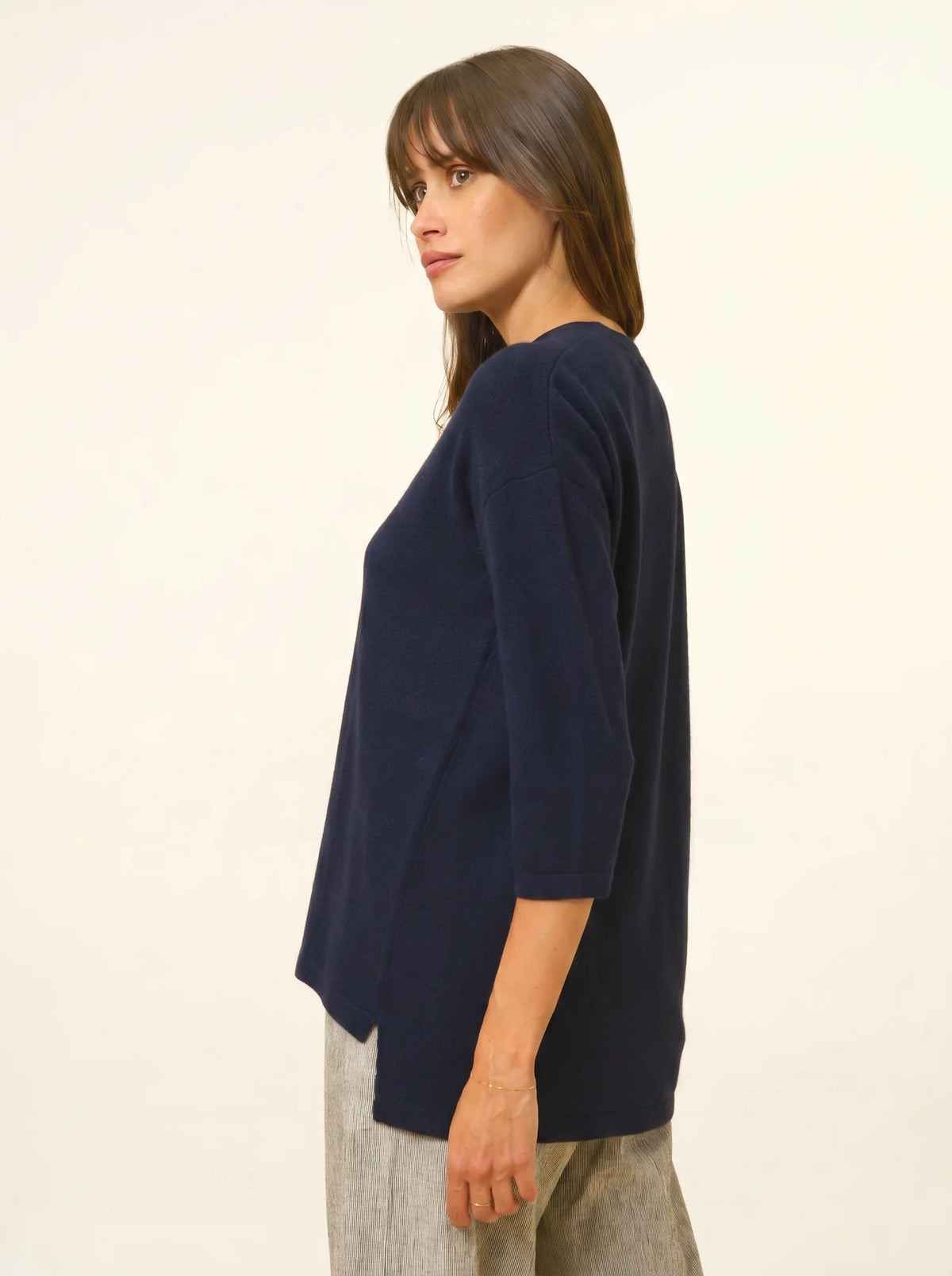 CLATTIE Sweater Crew Neck Navy