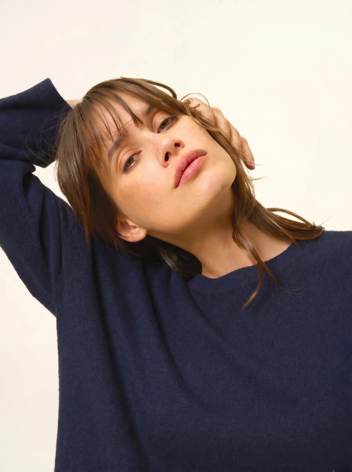 CLATTIE Sweater Crew Neck Navy