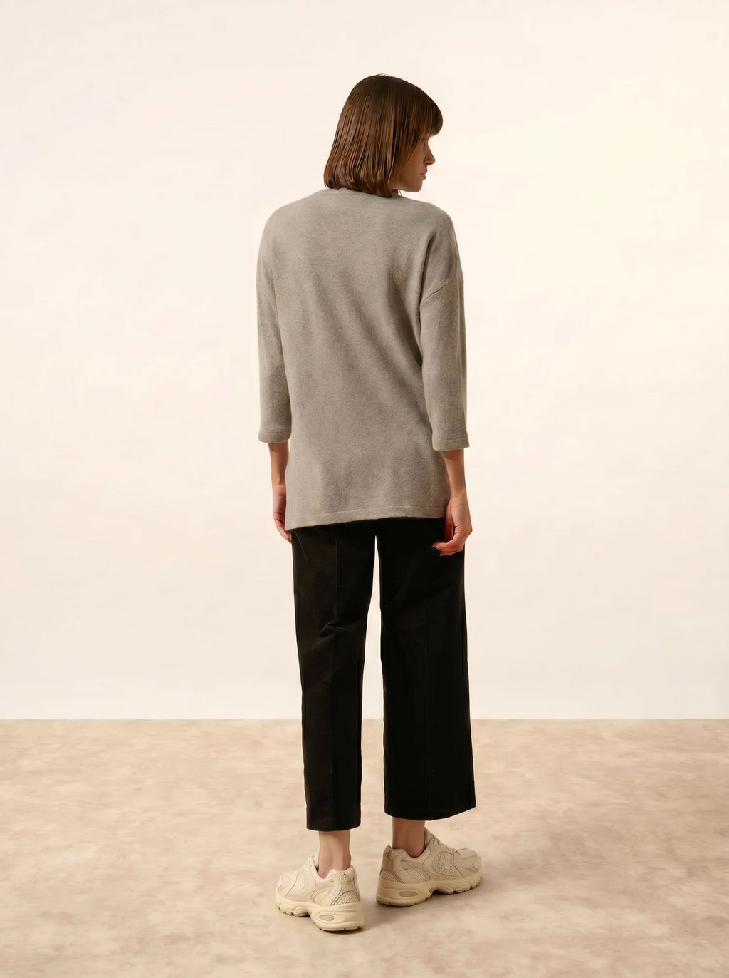 CLATTIE Sweater Crew Neck Heather Cloud