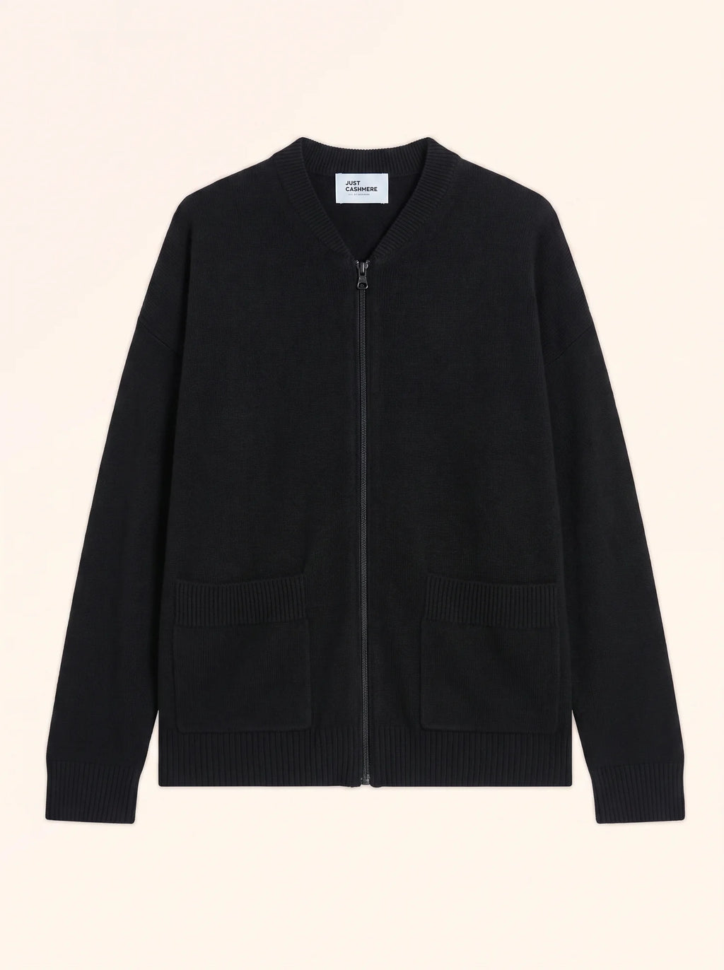 ERVIE Gilet Zippé Col Mao Noir