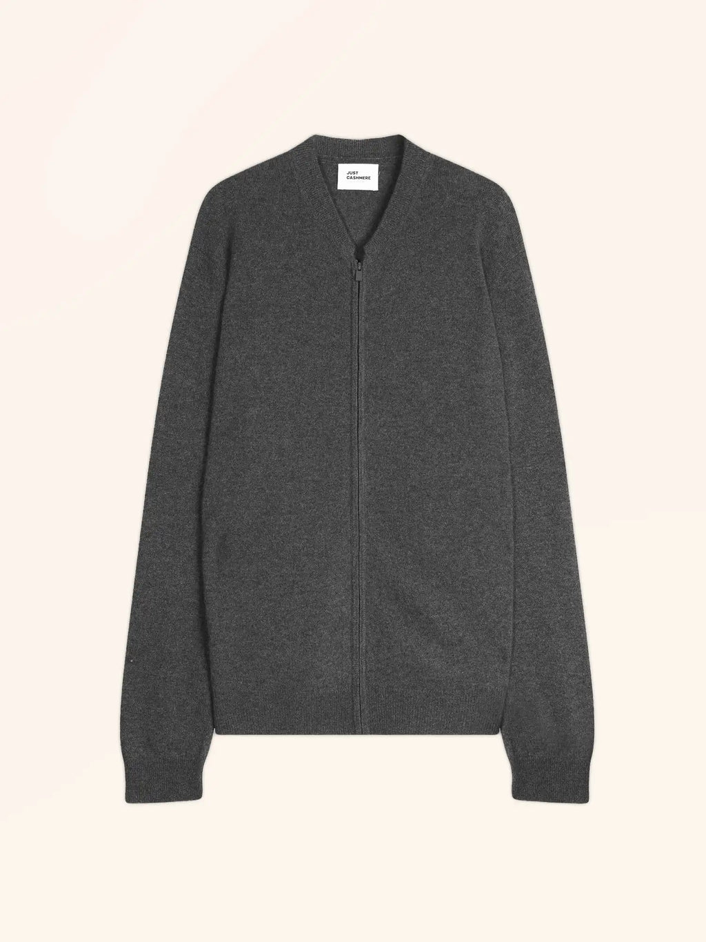 POLNOON Gilet Zippé Col Mao Anthracite Chiné