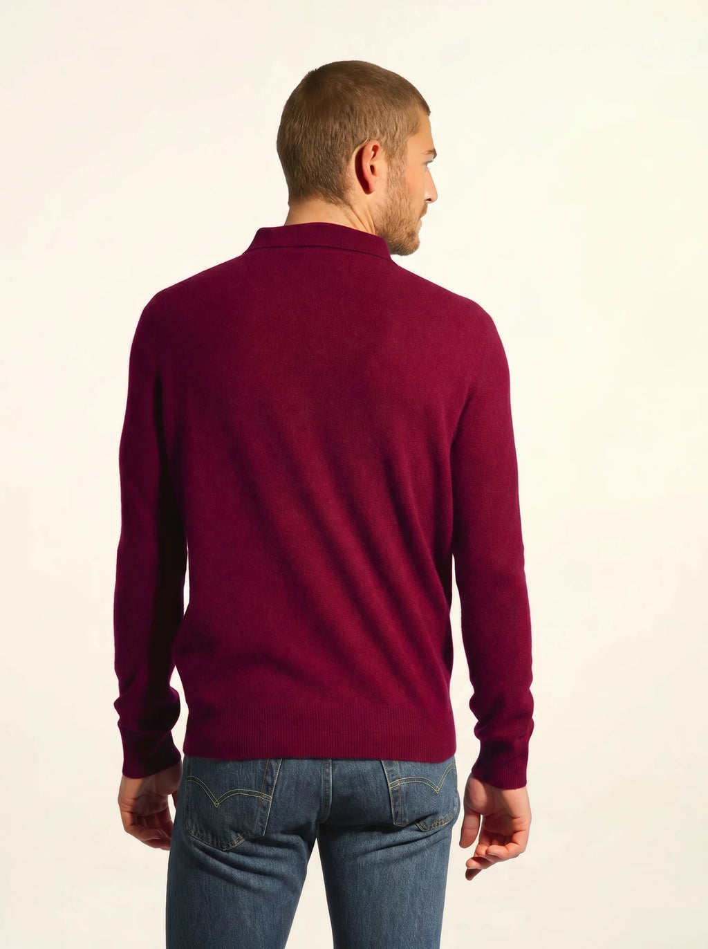 DOUGLAS Polo Manches Longues Bordeaux