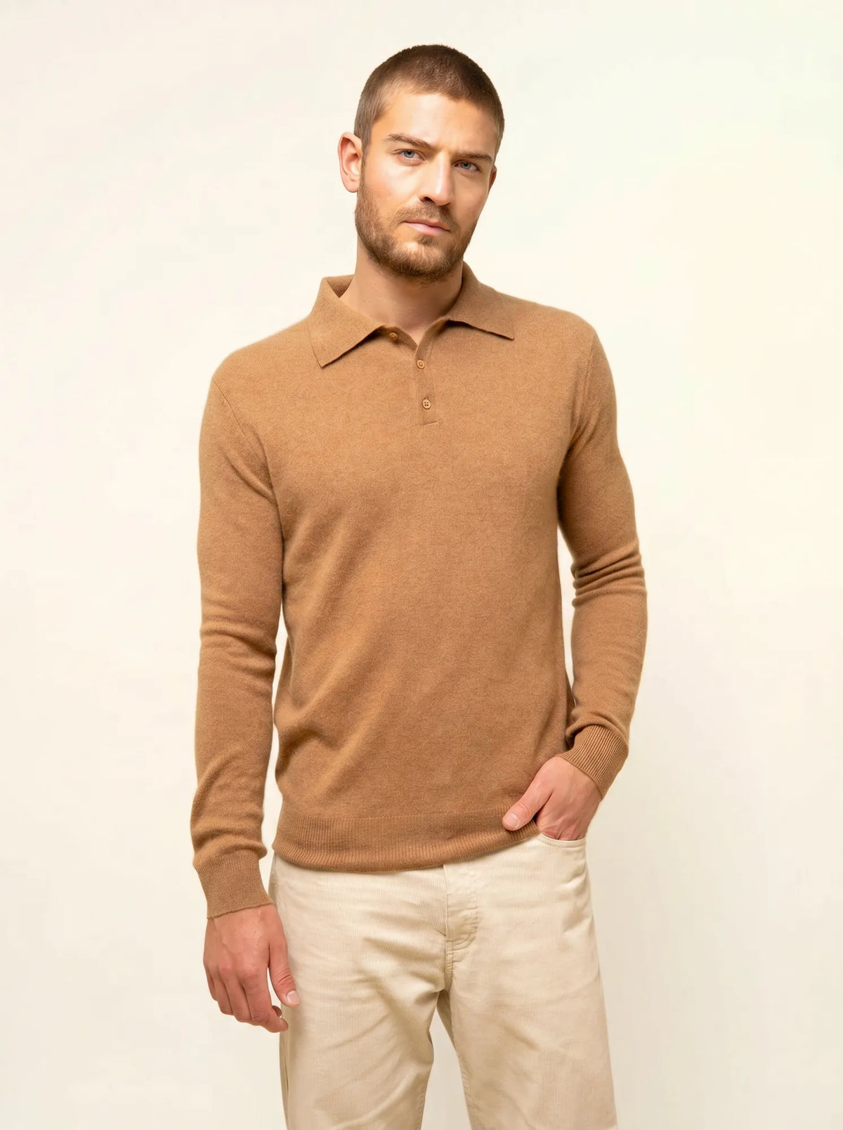 DOUGLAS Polo Manches Longues Noisette