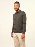 DOUGLAS Polo Manches Longues Kaki Chiné
