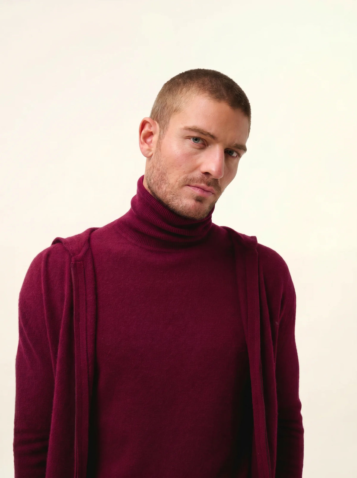 ELLIOT Gilet Zippé Capuche Bordeaux