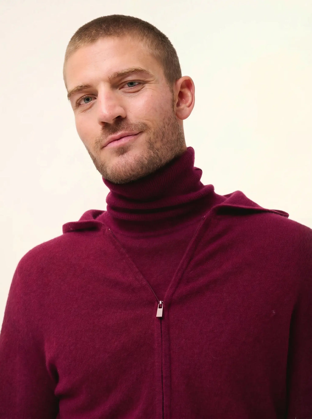 ELLIOT Gilet Zippé Capuche Bordeaux