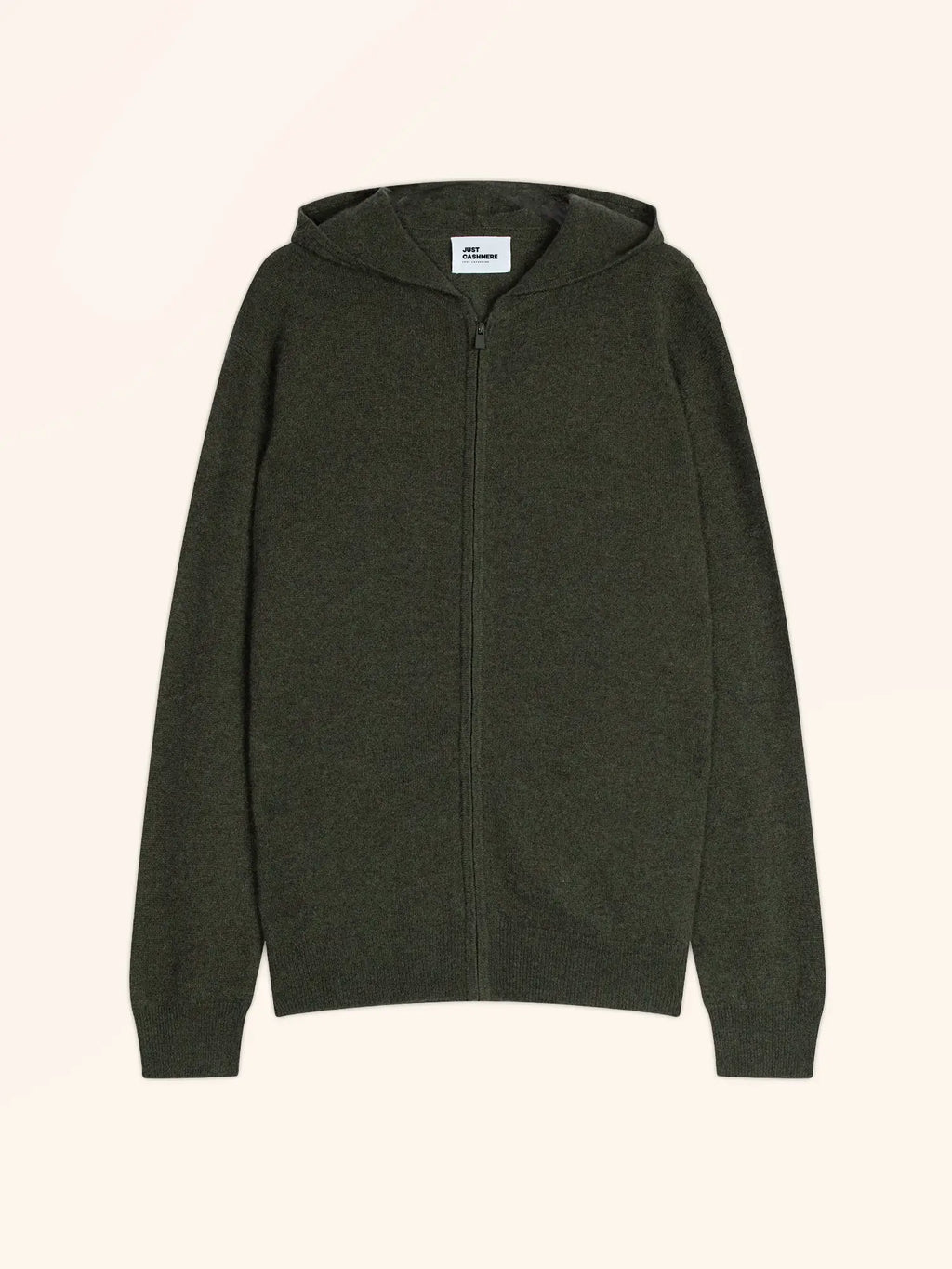 ELLIOT Gilet Zippé Capuche Kaki Chiné
