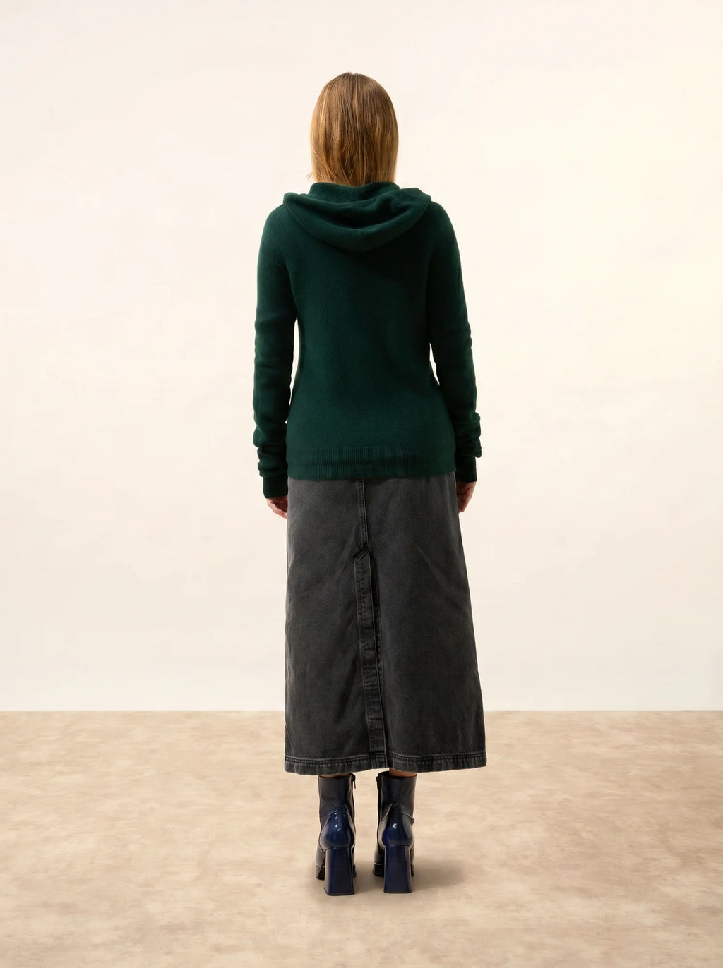 DEBBIE Gilet Zippé Capuche Cyprès