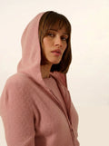 DEBBIE Gilet Zippé Capuche Bois de Rose