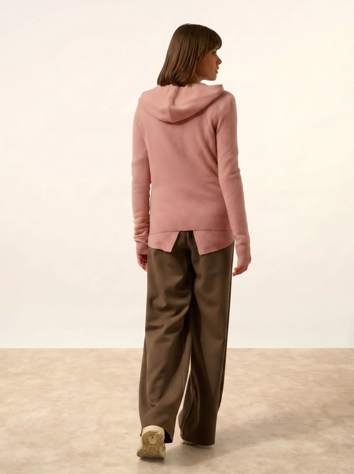 DEBBIE Gilet Zippé Capuche Bois de Rose