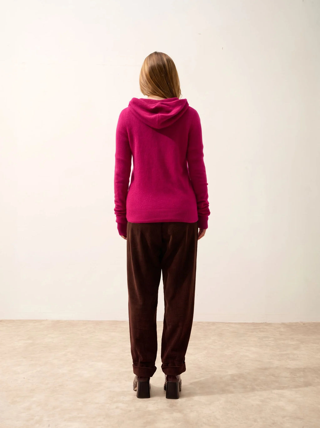 DEBBIE Gilet Zippé Capuche Fuchsia