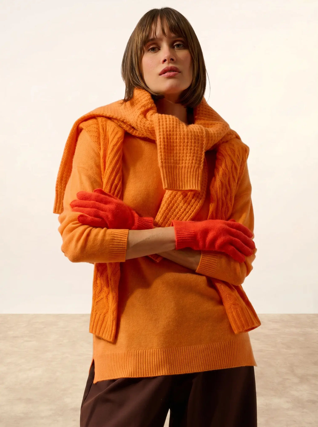 YANN Gants 4 Fils Orange