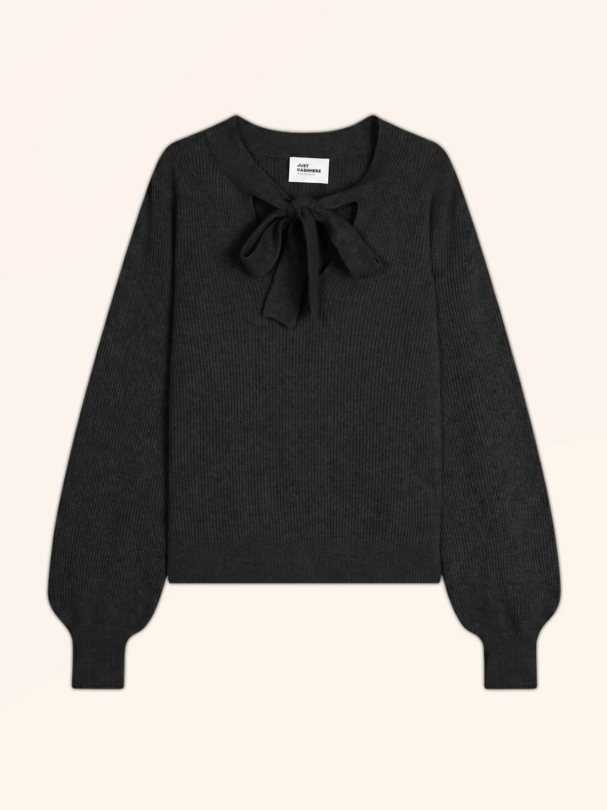 NOTY Sweater Pussy Bow Collar Black