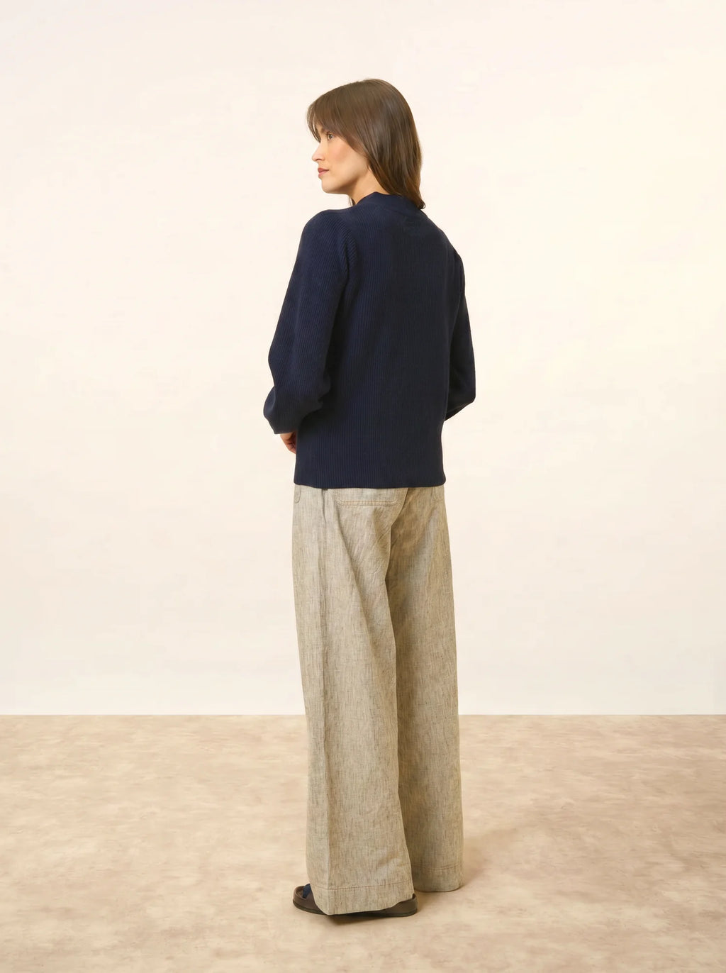 NOTY Pull Col Lavallière Bleu Marine