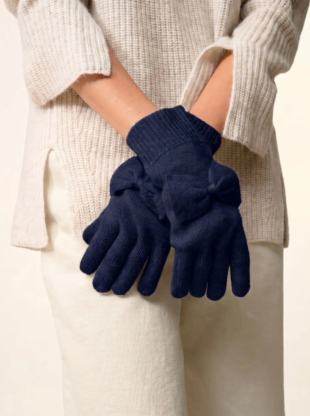 LUCY Gants 4 Fils Bleu Marine