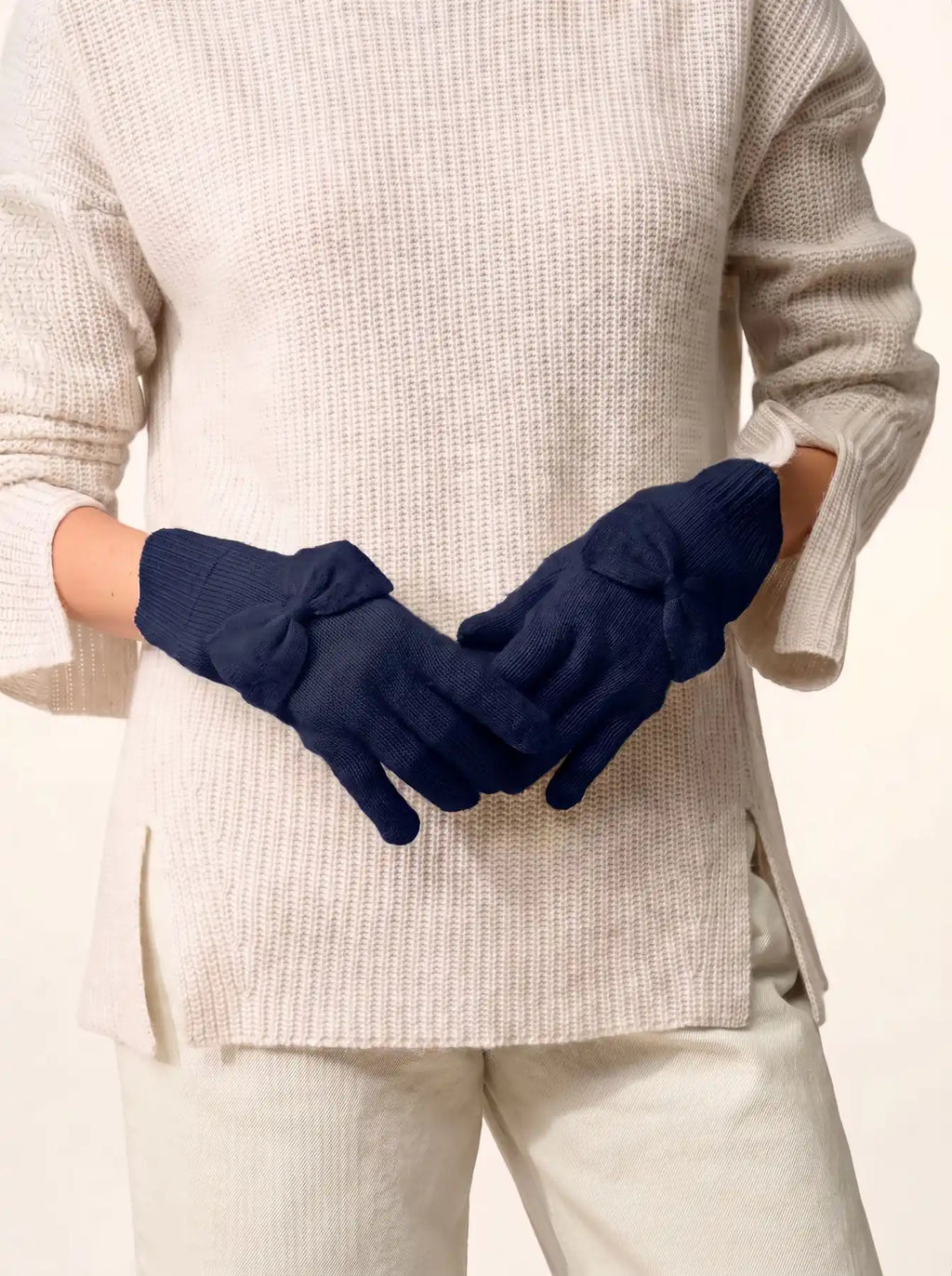 LUCY Gants 4 Fils Bleu Marine