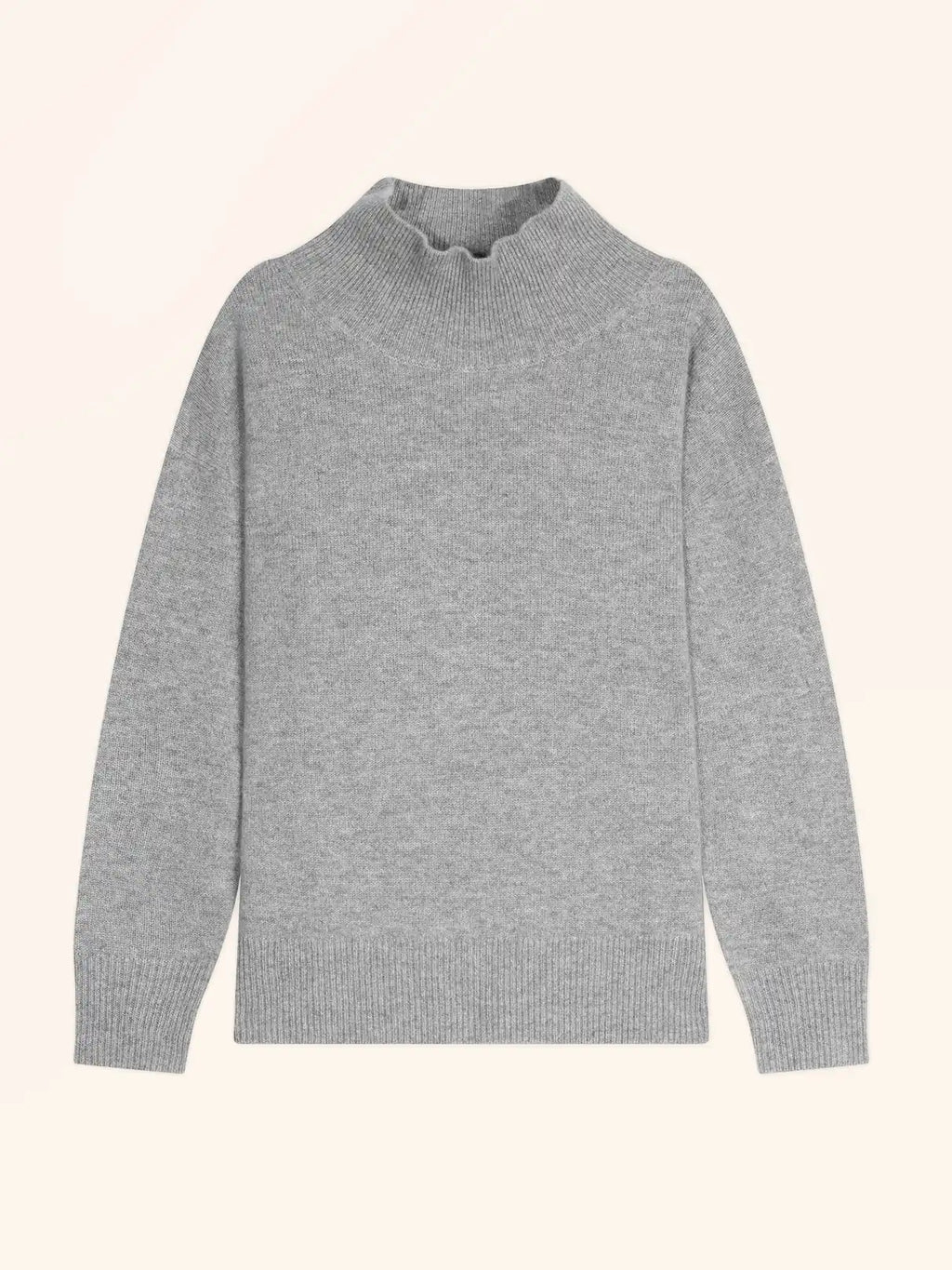 ROMY Sweater Mock Neck 4 Ply Heather Cloud