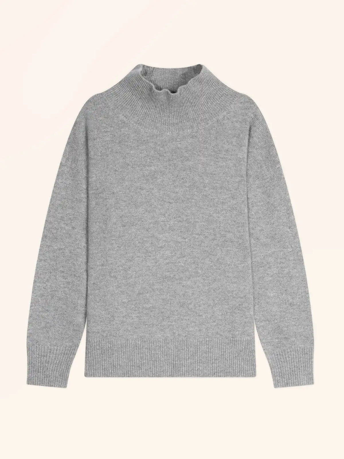 ROMY Sweater Mock Neck 4 Ply Heather Cloud