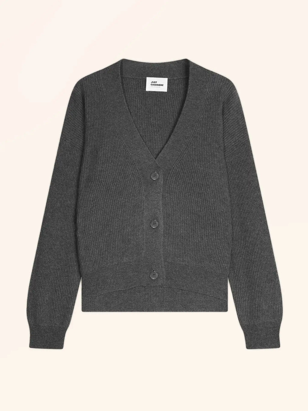 ADELE Cardigan Col V Anthracite Chiné