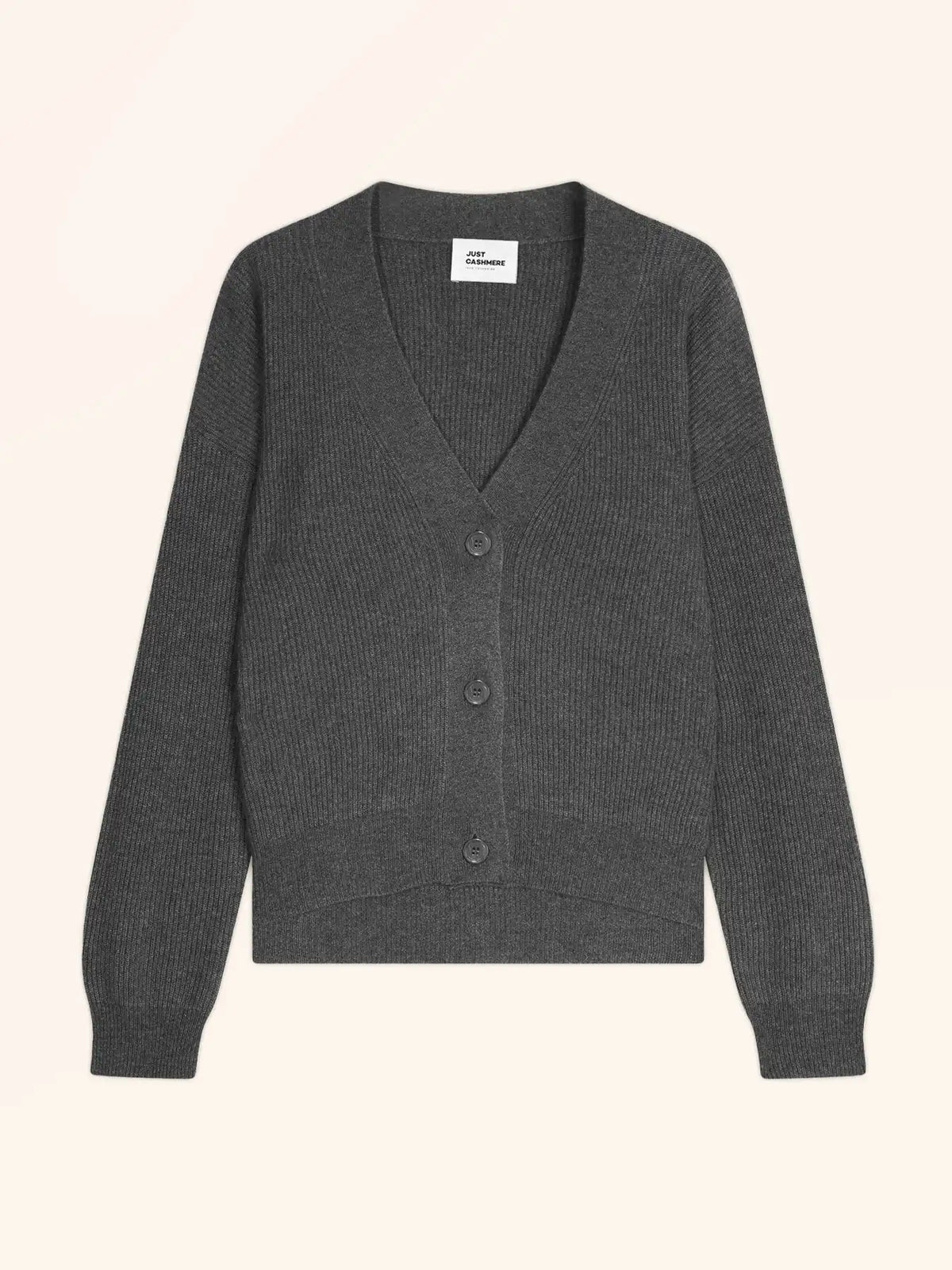 ADELE Cardigan Col V Anthracite Chiné